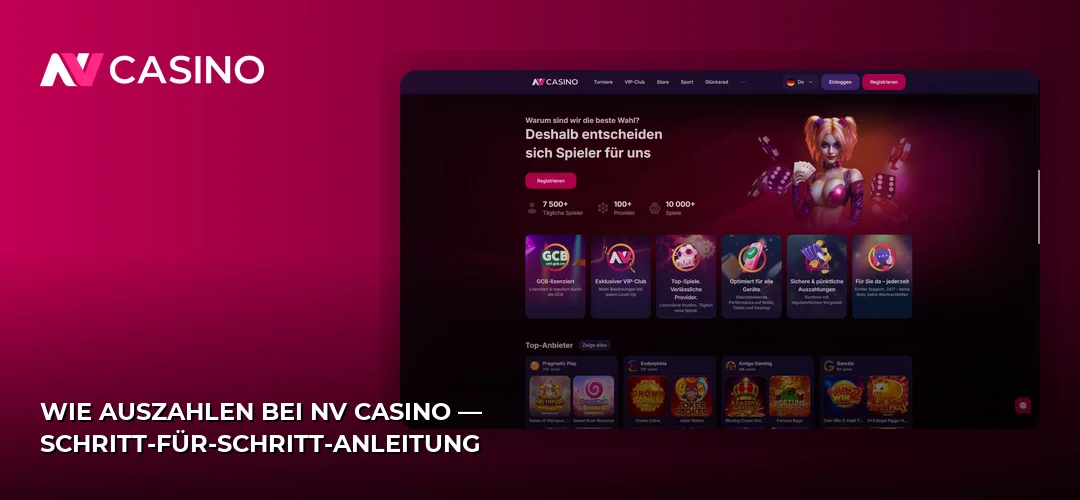 Wie auszahlen bei NV Casino — Schritt-für-Schritt-Anleitung